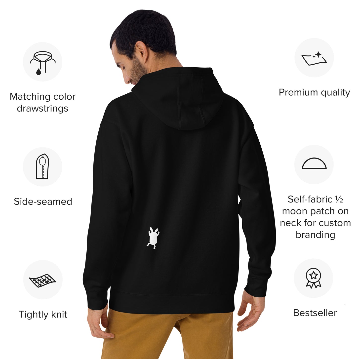 MOTOMICHI - Run and Jump Unisex Hoodie (Front Stitch Design)