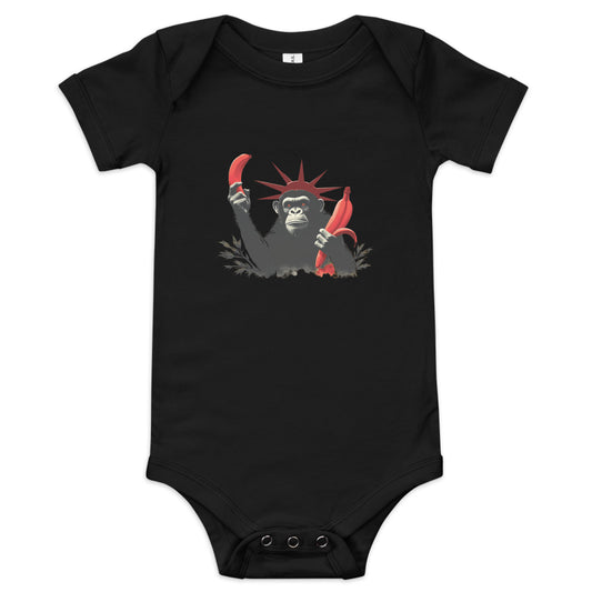White Banana - Bape King Supports Bananism Baby short sleeve one piece